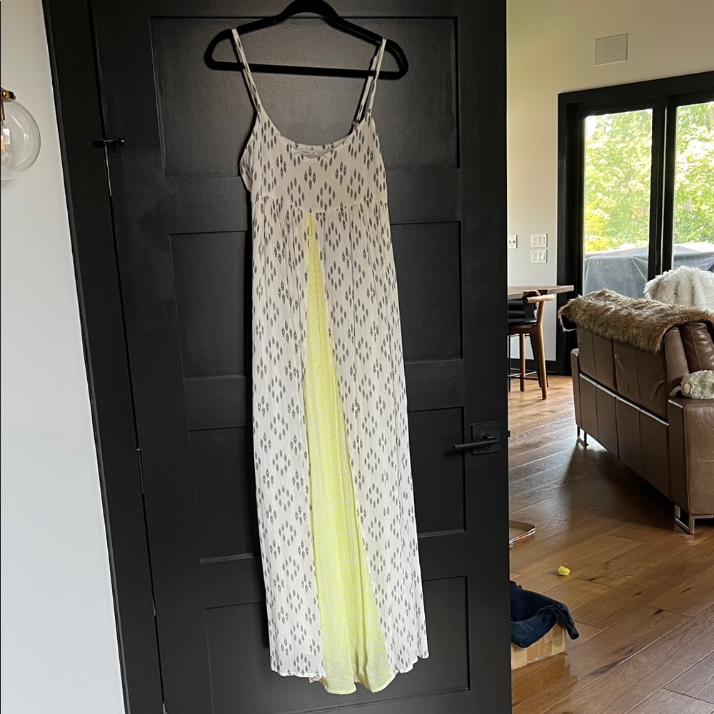 O'Neill White and Yellow Maxi Dress